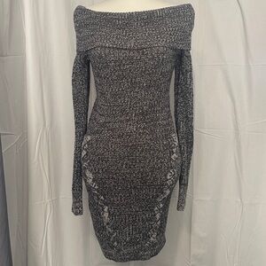 Derek Heart Black and Gray Knit Dress